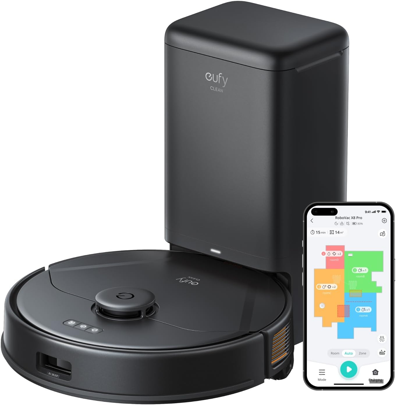 eufy X8 Pro Robot Vacuum with Auto-Empty Station and Mop