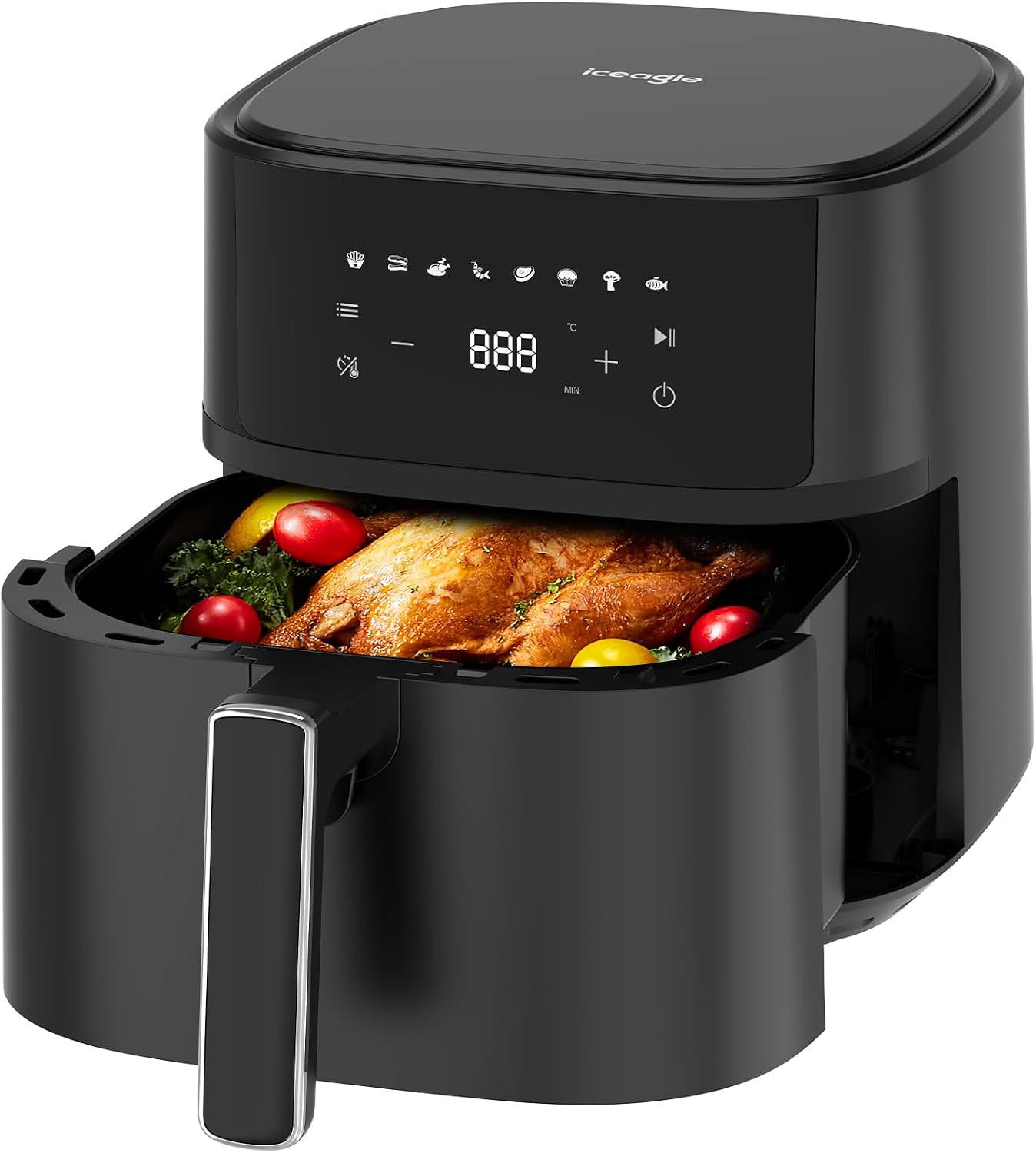 HOMCOM Single Basket Air Fryer 8L