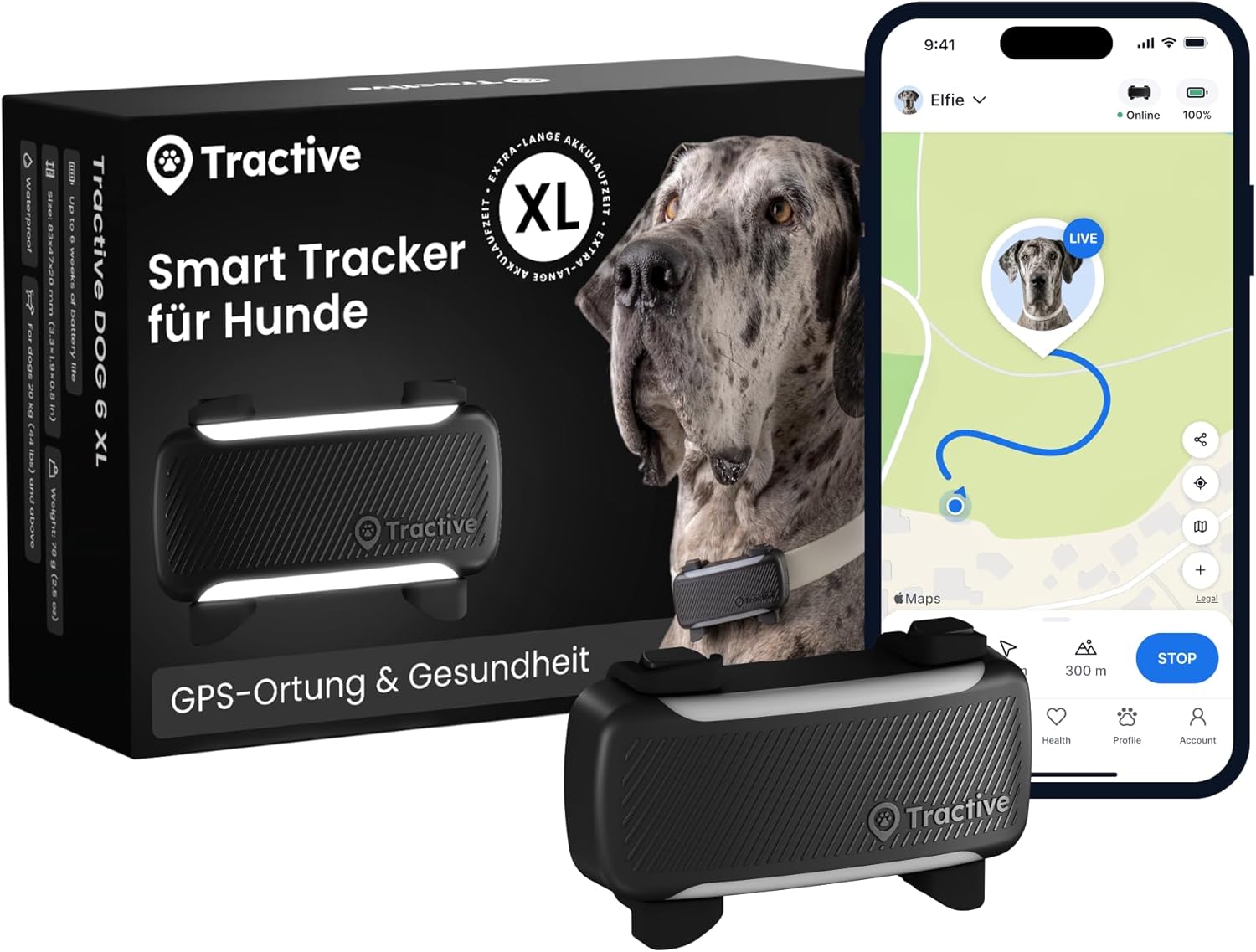 Tractive GPS & Health Tracker for Dogs — 6th Generation