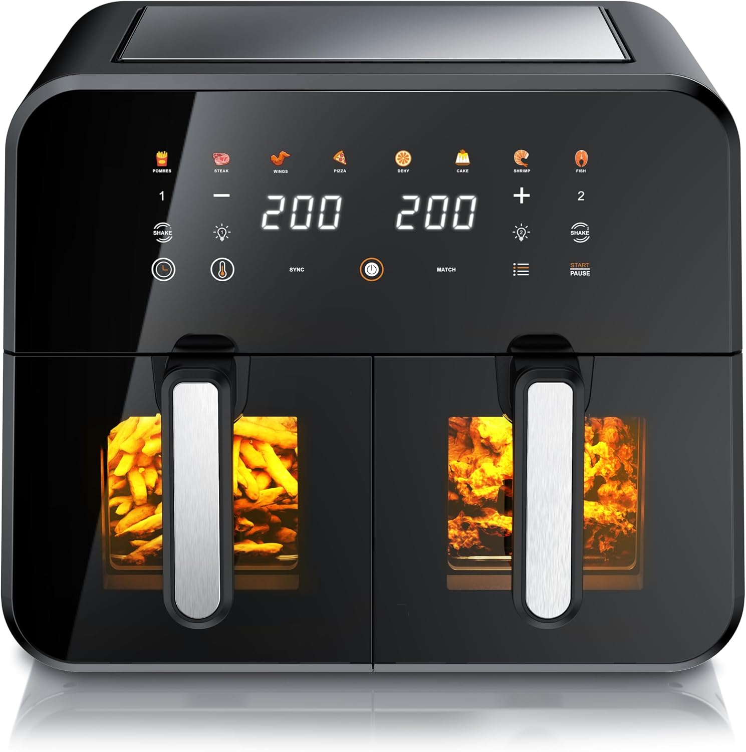 HOMCOM Dual Zone Air Fryer 8L